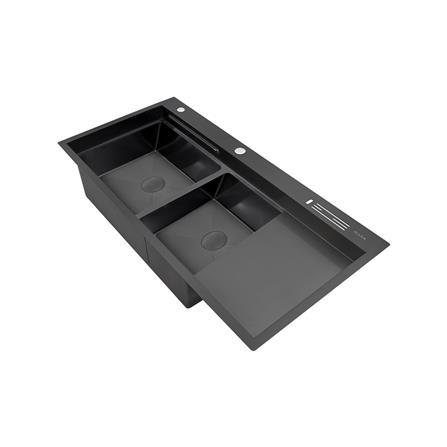 ซิงค์ฝัง 2 หลุม 1 ที่พัก AXIA EXPERTISE 12050 สีดำ_1