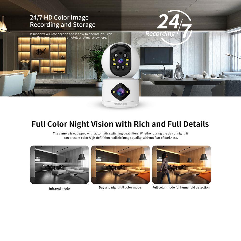 กล้องวงจรปิดภายใน 2 เลนส์ VSTARCAM C992DR 2 ล้านพิกเซล