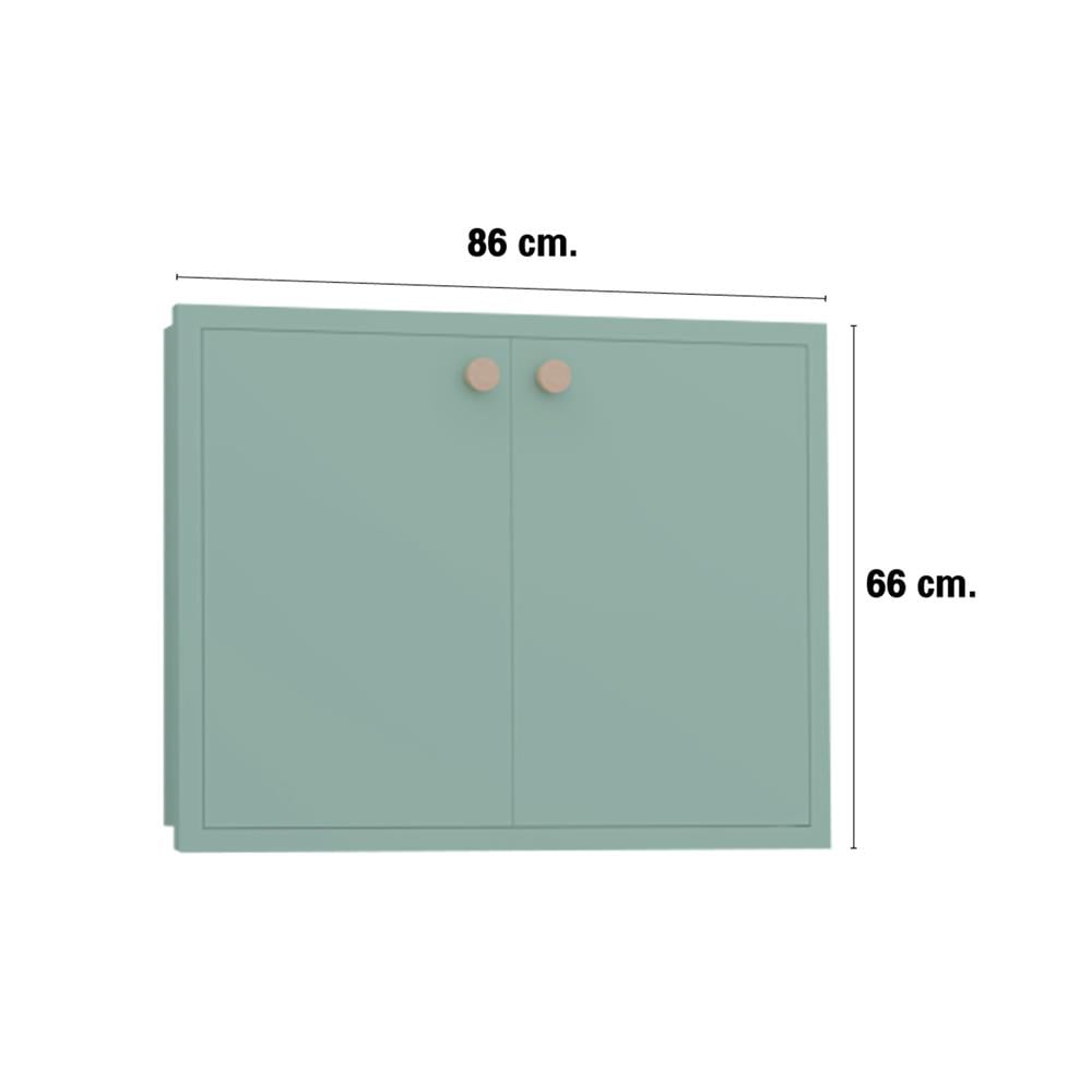 บานซิงค์คู่ MJ DOT 86x66 ซม. สี PASTEL MINT