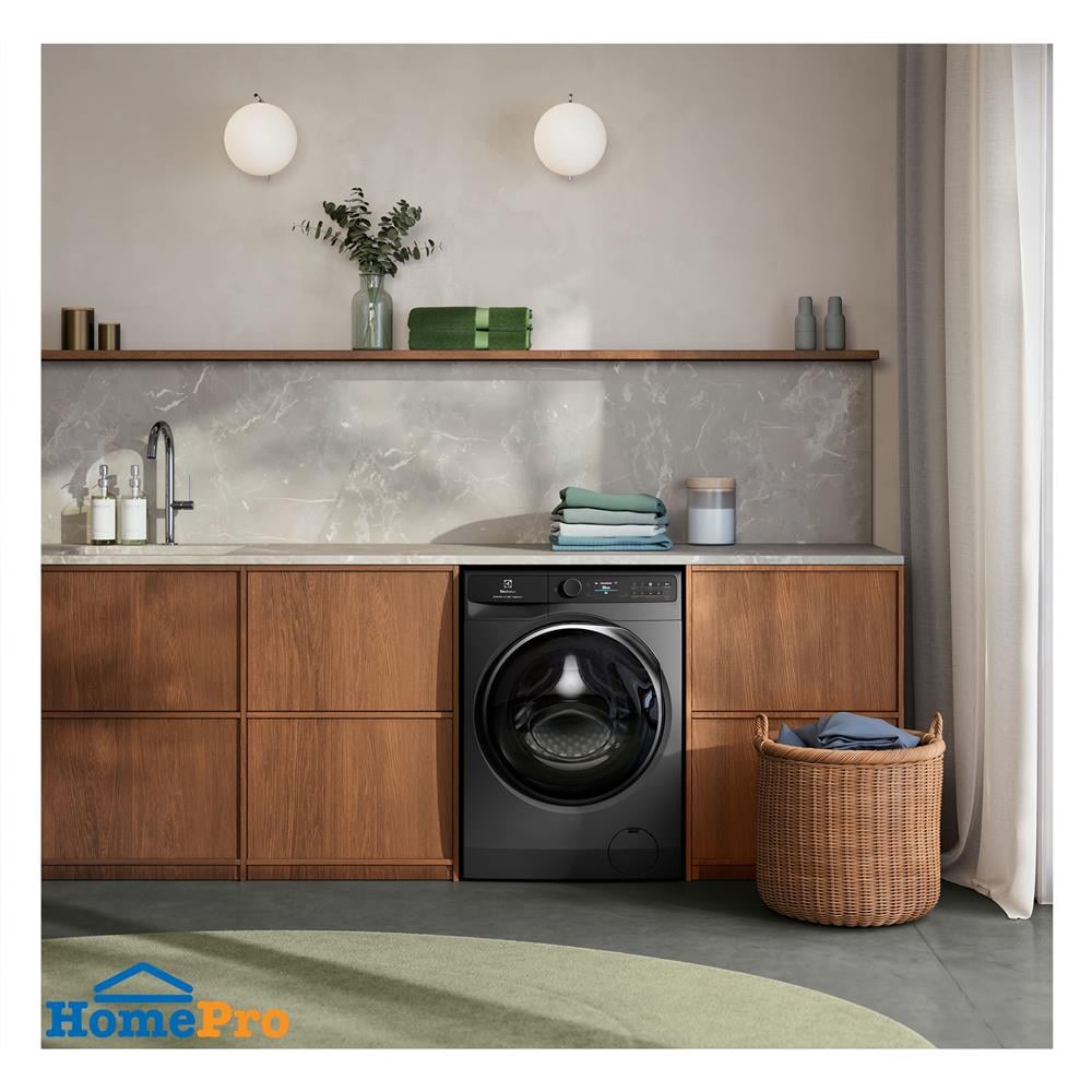 เครื่องซักอบผ้าฝาหน้าพร้อมขาตั้ง ELECTROLUX EWW1342R9SC 13/9 กก. 1400RPM อินเวอร์เตอร์ สีเทาเข้ม