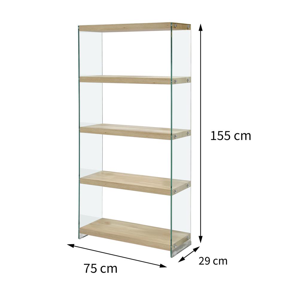 ชั้นวางของกระจก 5 ชั้น FURDINI GLOSS 75 ซม. สี NATURAL