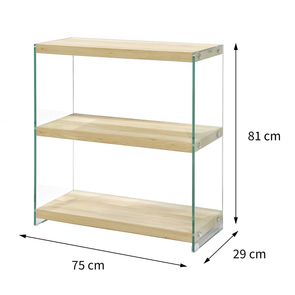 ชั้นวางของกระจก 3 ชั้น FURDINI GLOSS 75 ซม. สี NATURAL
