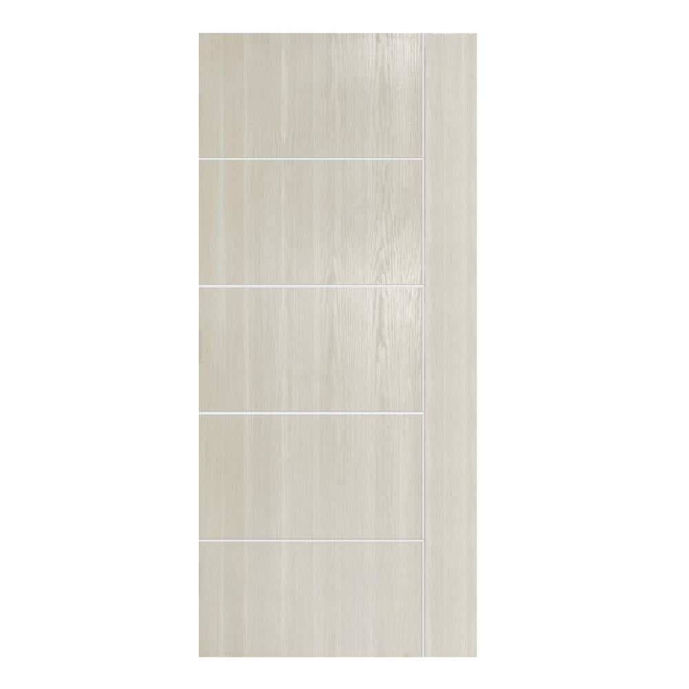 ประตูภายนอก UPVC ไม่เจาะลูกบิด MT OUP-002 90x200 ซม. สีขาว-โอ๊ค