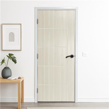 ประตูภายนอก UPVC ไม่เจาะลูกบิด MT OUP-002 90x200 ซม. สีขาว-โอ๊ค_2