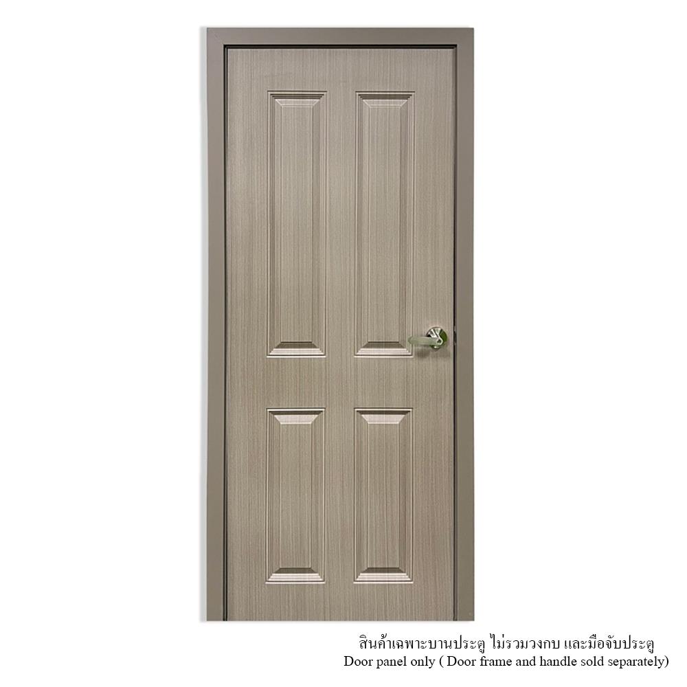 ประตูภายใน UPVC MT CL-001 80X200 ซม. สี BROWN OAK ไม่เจาะลูกบิด