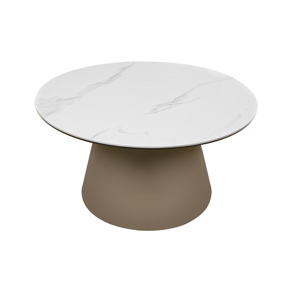 โต๊ะกลาง BENETTA MOSCOW 80 ซม. สีขาว/น้ำตาล