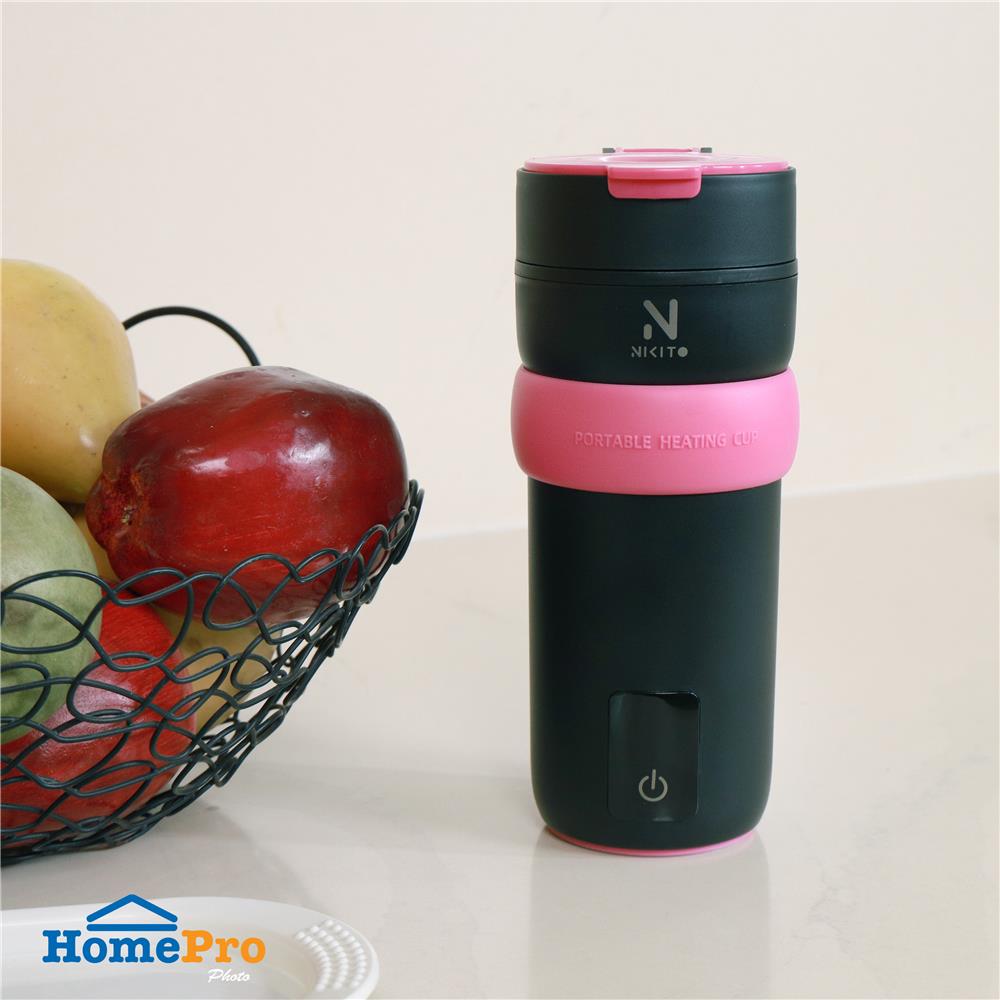 กาต้มน้ำไฟฟ้าพกพา NIKITO FG-EC003D-NCK สีดำ/ชมพู