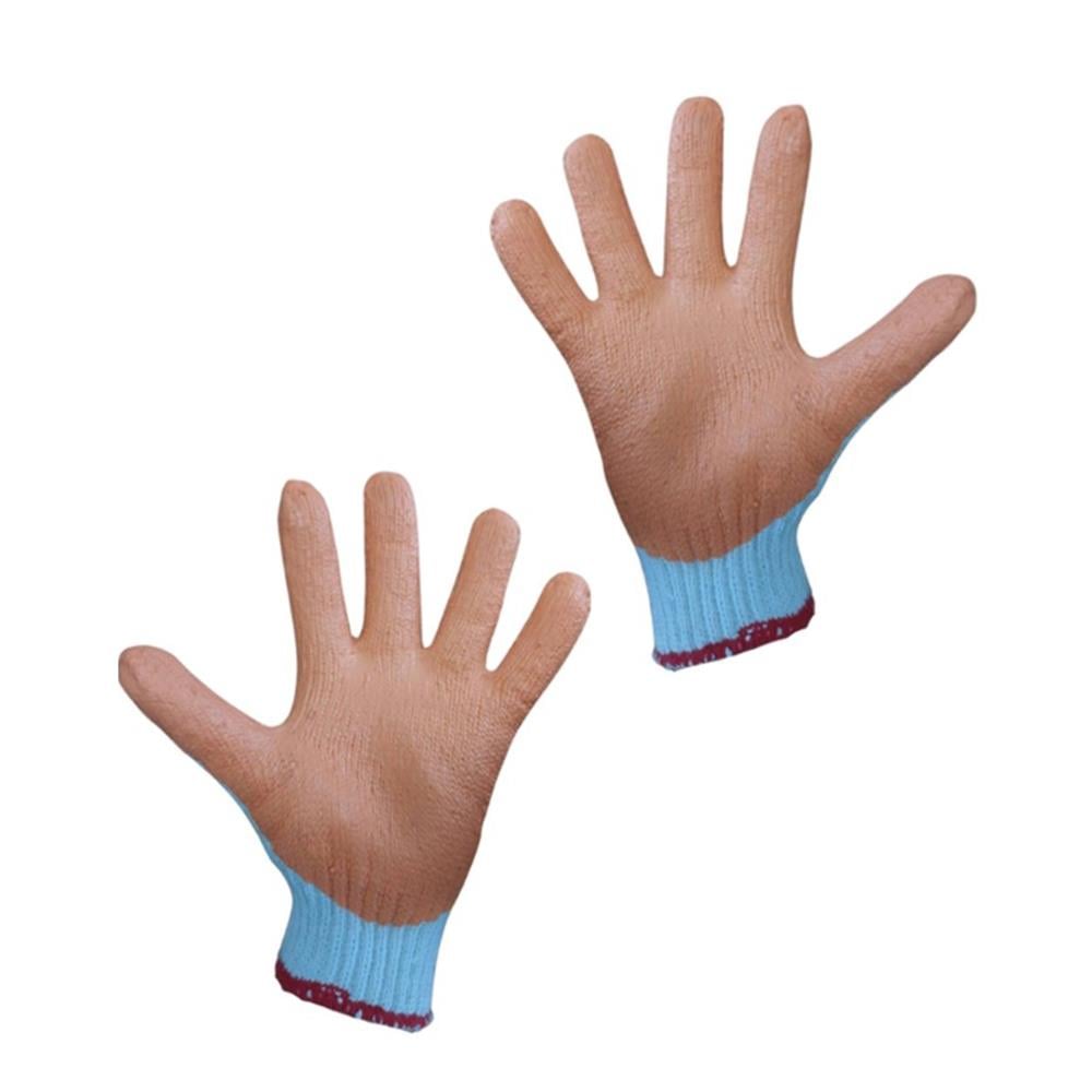 ถุงมือเคลือบยางพารา DEXZON สีส้ม (แพ็ก 1 คู่)