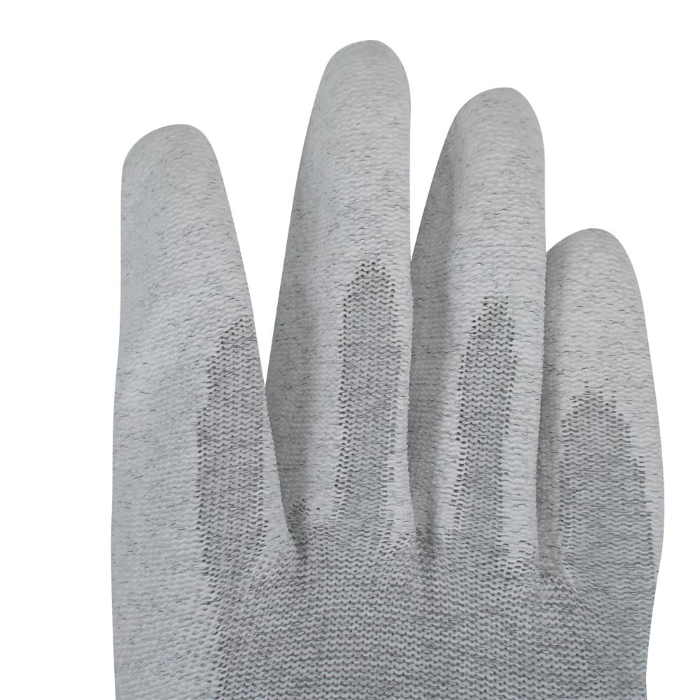 ถุงมือไนลอนเคลือบ PU DEXZON SIZE L สีขาว/เทา (แพ็ก 1 คู่)