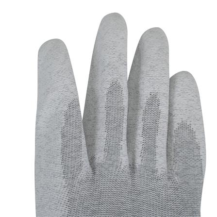 ถุงมือไนลอนเคลือบ PU DEXZON SIZE L สีขาว/เทา (แพ็ก 1 คู่)_2