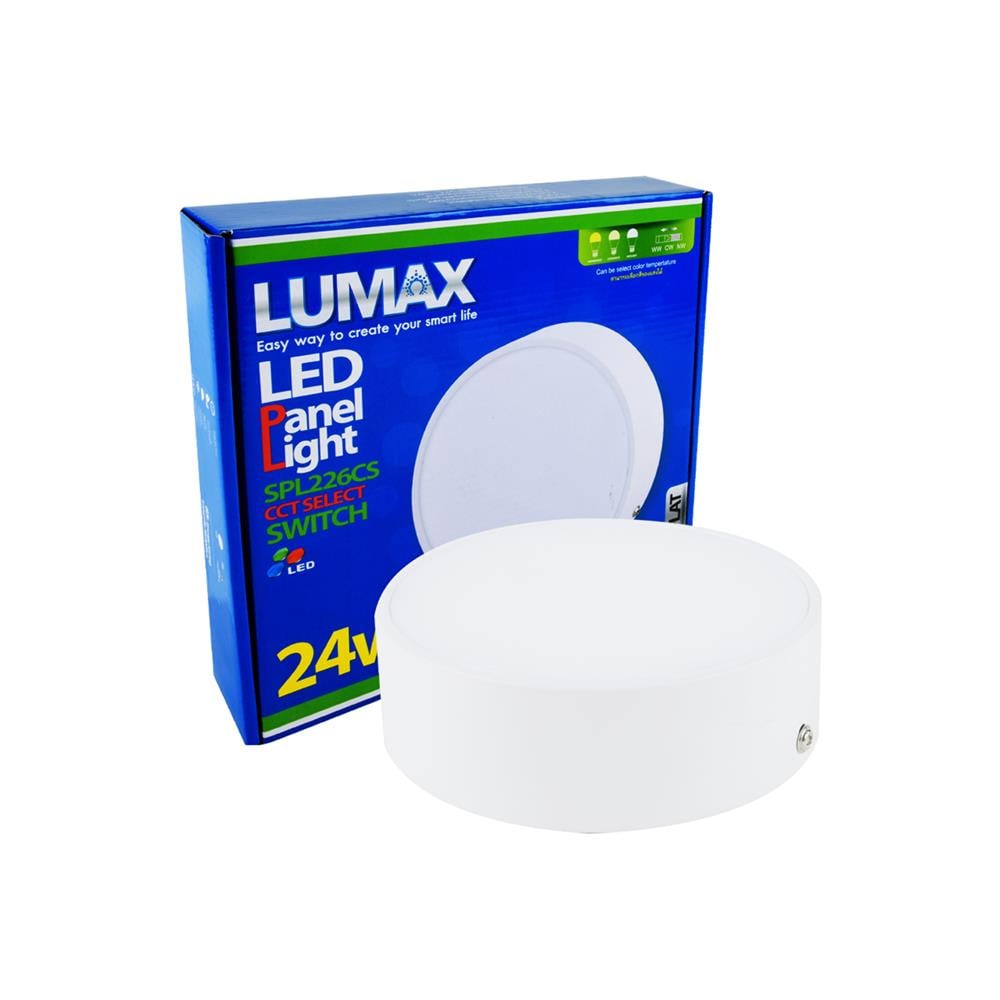 ดาวน์ไลท์ LED LUMAX 03-A0764 24 วัตต์ DAYLIGHT/COOL WHITE/WARM WHITE 8.8 นิ้ว สีขาว กลม
