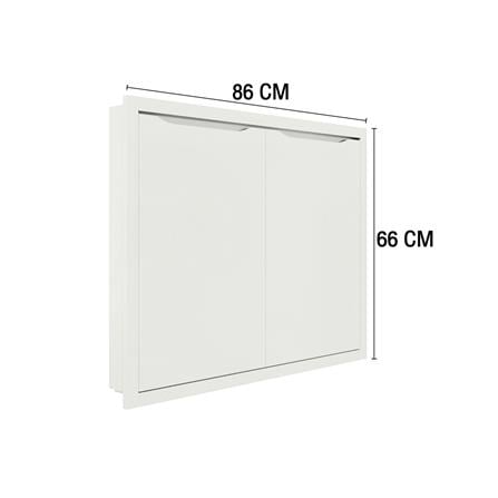 บานซิงค์คู่ MJ ECO 86x66 ซม. สี OFF WHITE_4