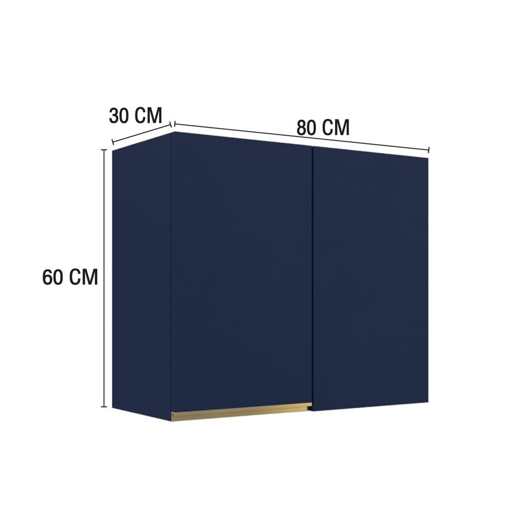 ตู้เข้ามุมขวา MJ ETERNITY 80x60 ซม. สี PACIPIC BLUE V2