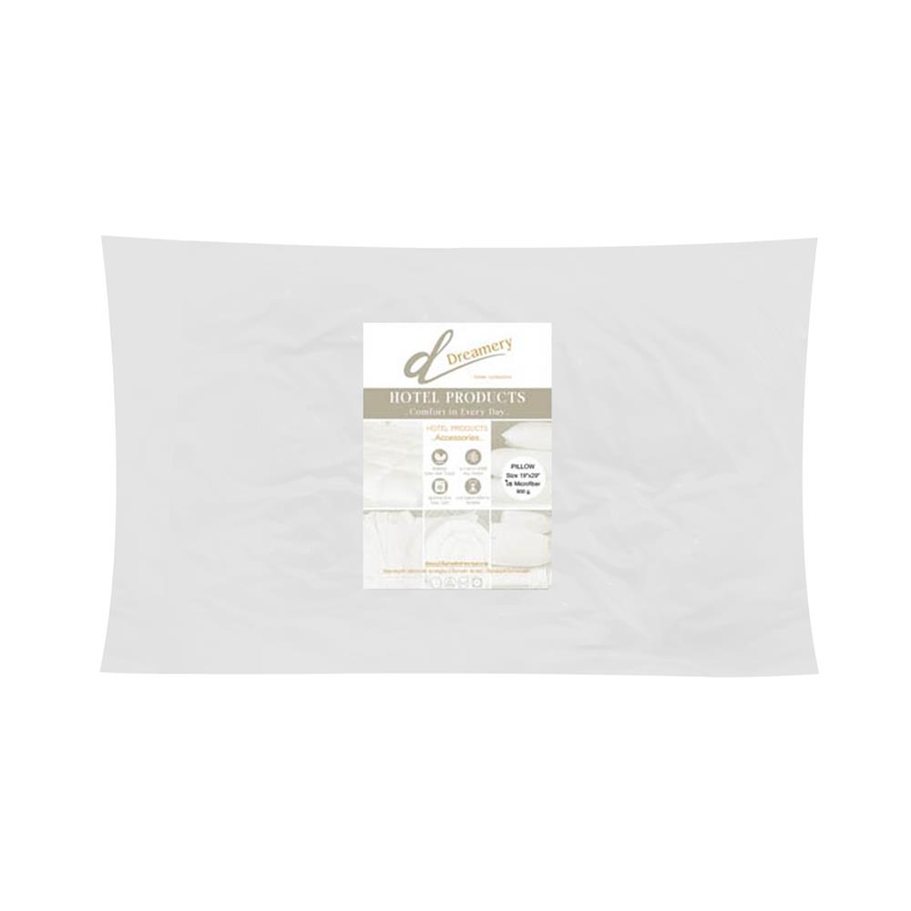 หมอนหนุน DREAMERY MICROFIBER 900G. 19X29 นิ้ว สีขาว