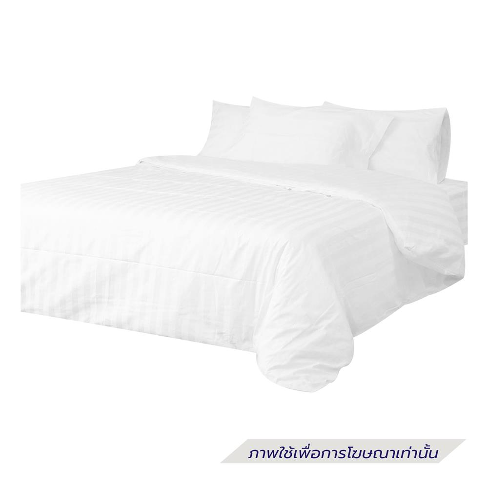 ปลอกผ้านวม DREAMERY CT STRIPE250TN 90X90 นิ้ว สีขาว