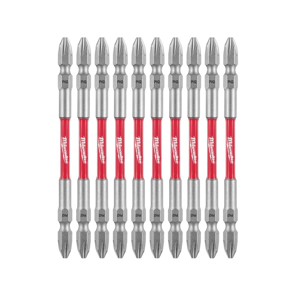 ดอกไขควง MILWAUKEE DOUBLE ENDED PH2-110 มม. (แพ็ก 10 ชิ้น)