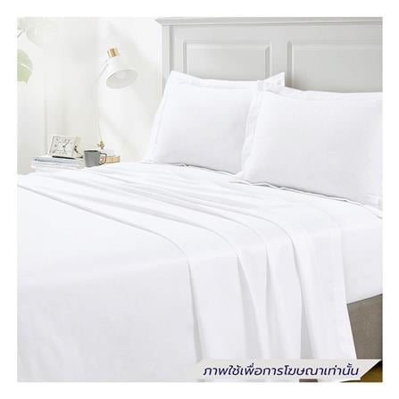 ผ้าปูที่นอน DREAMERY CT 300T SATEEN 100X118  นิ้ว สี WHITE (แพ็ก 2 ชิ้น)_0