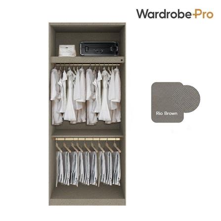 ตู้เสื้อผ้า 2 บานเปิด SB BUILT IN WARDROBE PLUS 59061773 100 ซม. สี RIO BROWN_2