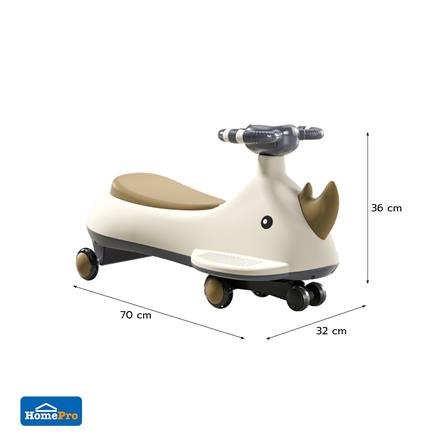 รถทรงตัว GRANDE ดุ๊กดิ๊กน้องแรด สีน้ำตาล_4