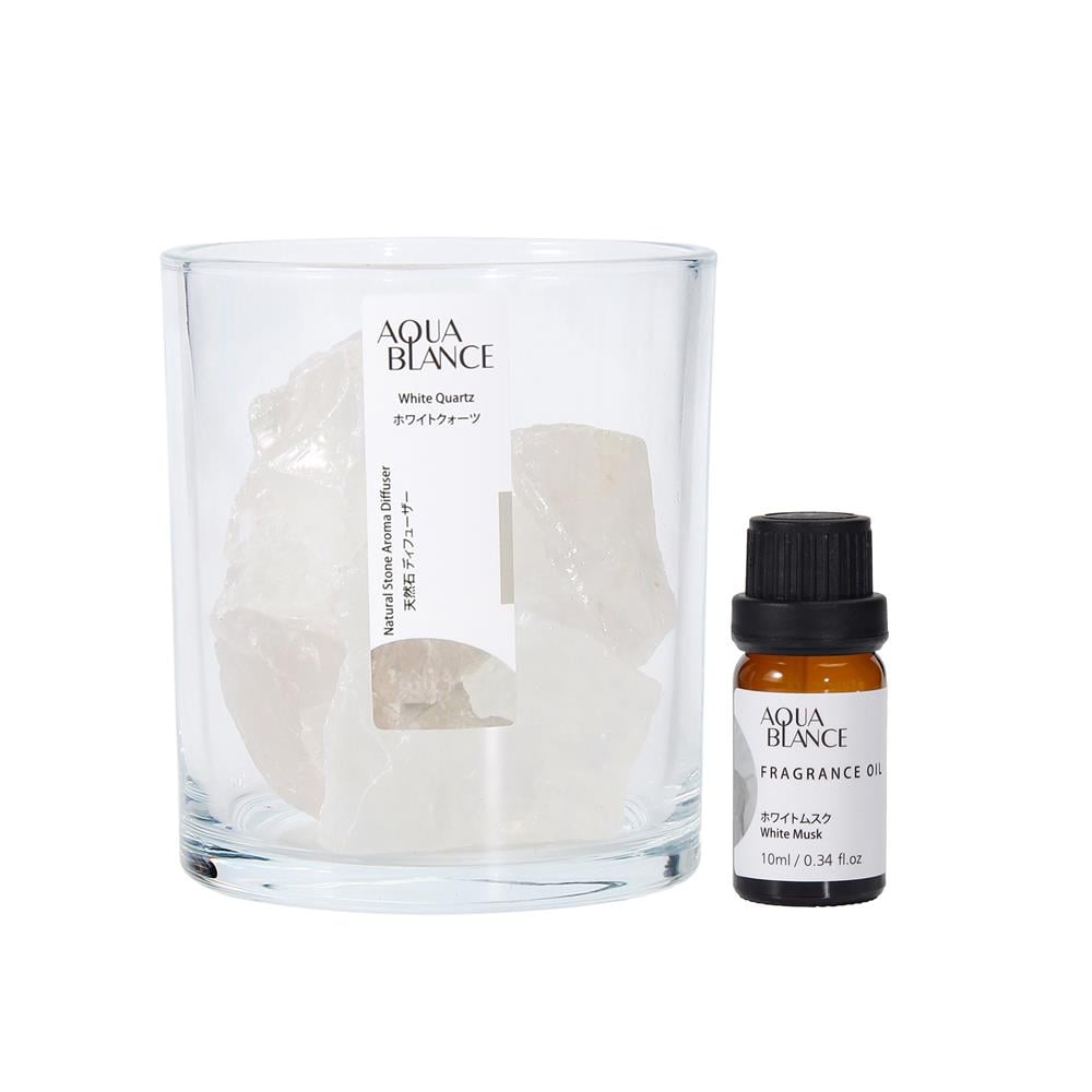 ชุดหินอโรม่าพร้อมน้ำมันหอมระเหย PORRIN 10 มล. WHITE MUSK