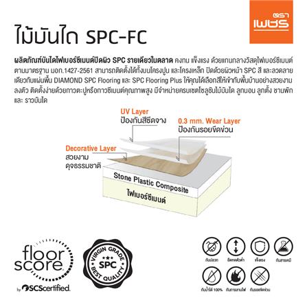 ราวจับบันได SPC ตราเพชร 7x120x2.5 ซม. สีเบจ_4