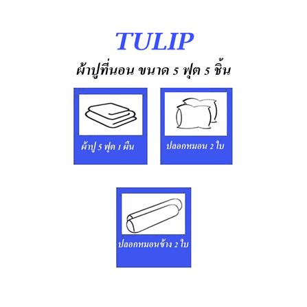 ชุดผ้าปูที่นอน 5 ฟุต 5 ชิ้น TULIP SUMIKKO 60112-DLD030_4