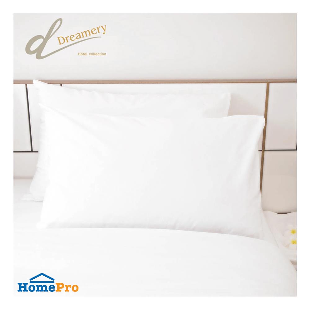 ปลอกหมอนหนุน DREAMERY CT250T SATEEN 21X37 นิ้ว สีขาว แพ็ก 2 ชิ้น