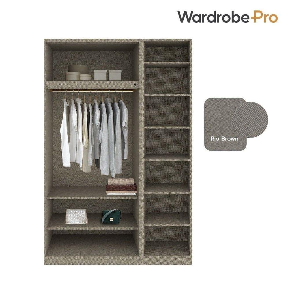 ตู้เสื้อผ้า 3 บานเปิด SB BUILT IN WARDROBE PLUS 59061782 150 ซม. สีน้ำตาล/RIO BROWN