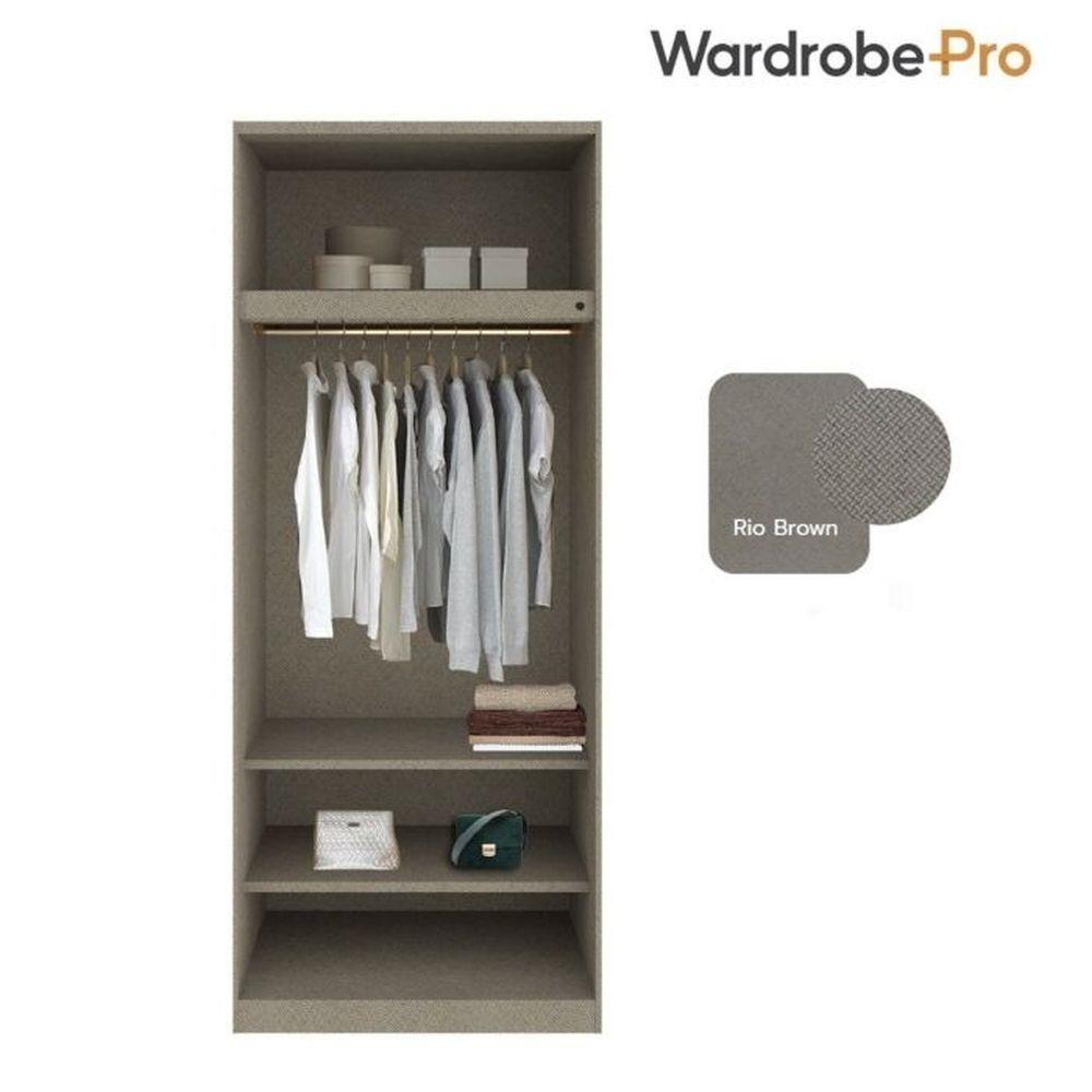 ตู้เสื้อผ้า 2 บานเปิด SB BUILT IN WARDROBE PLUS 59061548 100 ซม. สี PEWTER GREY