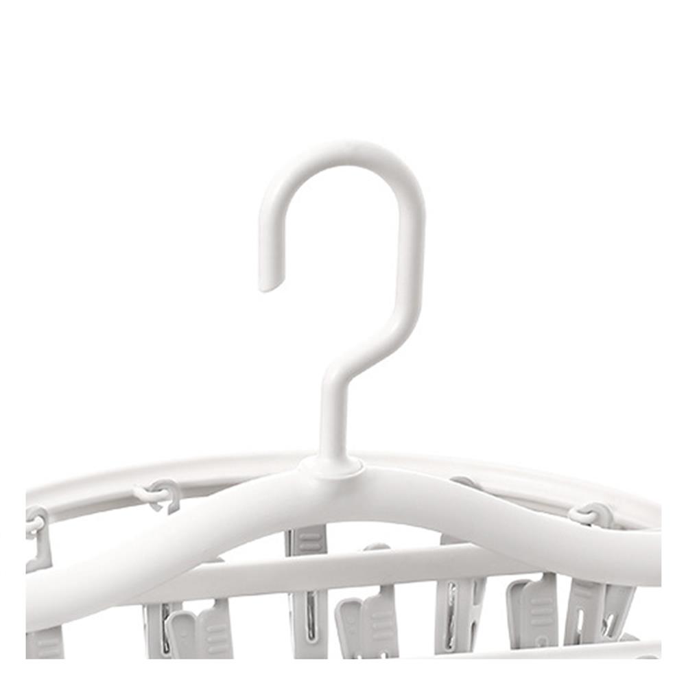 ห่วงตากผ้าพลาสติกกลม 24 กิ๊บ PLIM สีขาว/เทา