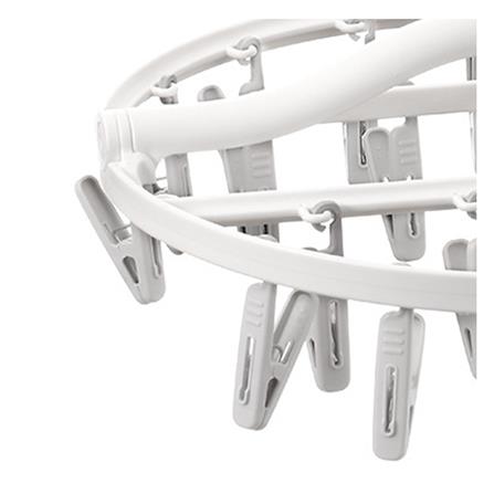 ห่วงตากผ้าพลาสติกกลม 24 กิ๊บ PLIM สีขาว/เทา_2