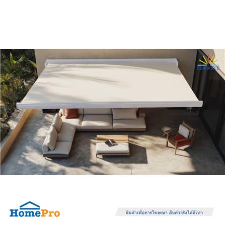 กันสาดผ้าพับได้ 2 ระบบ SUNSHIELD 395x300 ซม. สีเทาเข้ม_4