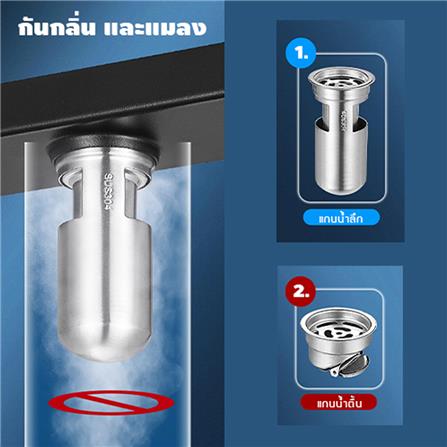 รางน้ำทิ้ง CASSA CL0187 40 ซม. สีดำ_1