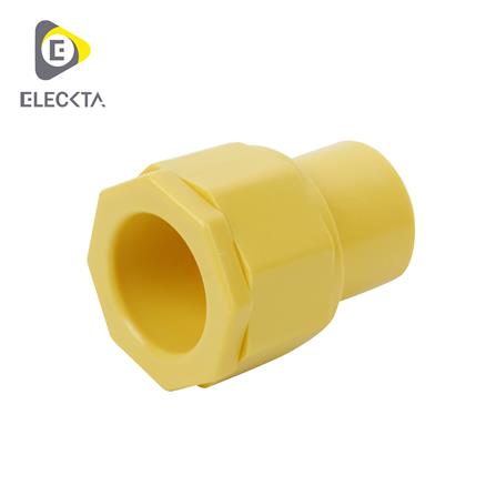 ข้อต่อเข้ากล่อง ELECKTA 3/8 นิ้ว สีเหลือง แพ็ก 10 ชิ้น_0