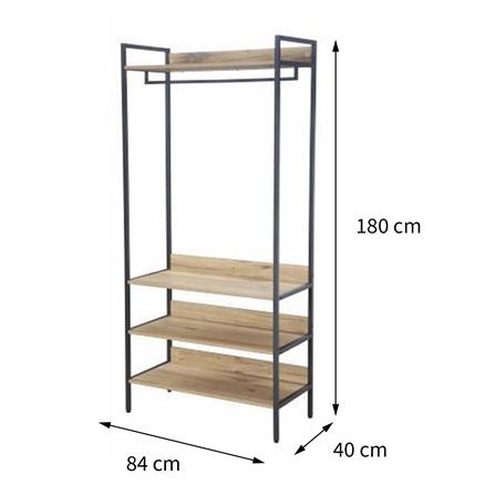 ตู้เสื้อผ้าบานโล่ง FURDINI PORTER 84 ซม. สี NATURAL_7