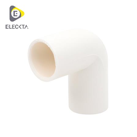 ข้องอ 90 องศา ร้อยสาย ELECKTA 16 มม. สีขาว แพ็ก 4 ชิ้น_0