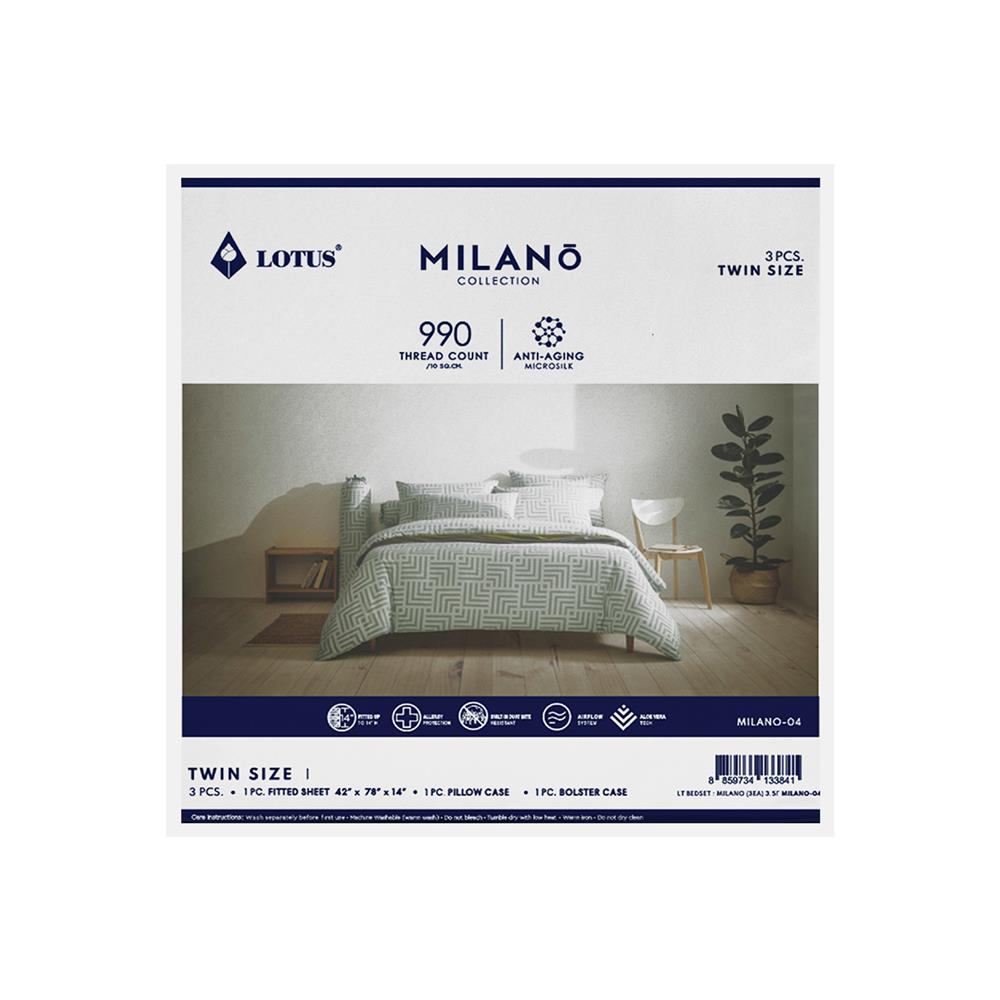 ชุดผ้าปูที่นอน 3.5 ฟุต 3 ชิ้น LOTUS MILANO 04(S24)