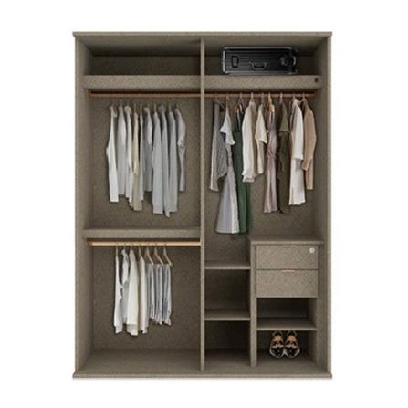 ตู้เสื้อผ้าบานเลื่อน SB BUILT IN WARDROBE PRIME 59060980 160 ซม. สี RIO BROWN_2