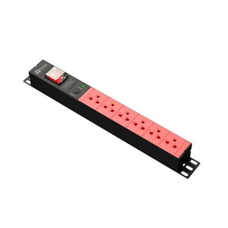 รางปลั๊กไฟ 6 ช่อง 1 สวิตช์ POWERCONNEX PXC5PHTNS-TS06 16 แอมป์ 3 ม. สีแดง/ดำ_1