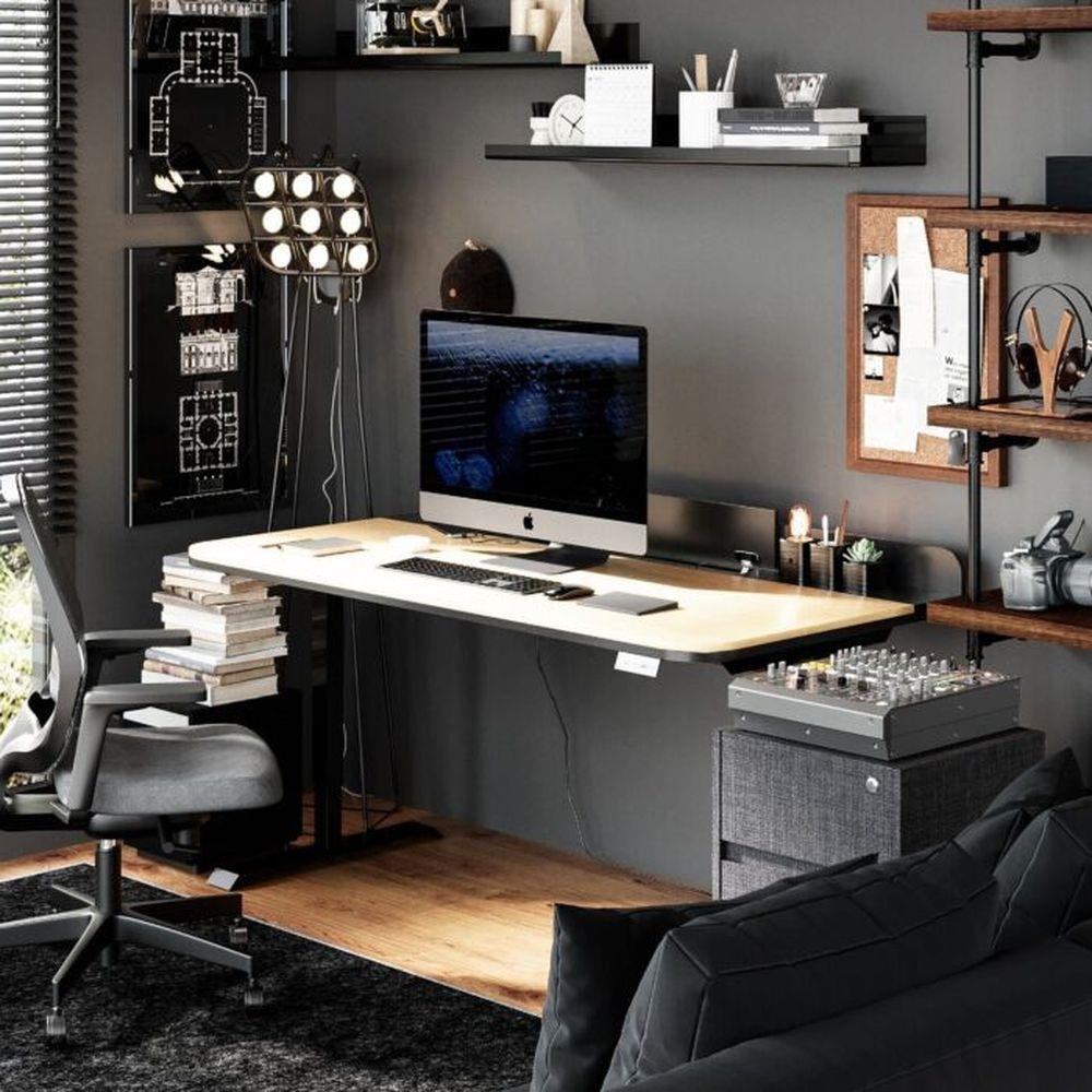 โต๊ะปรับระดับไฟฟ้า SB FURNITURE GENIO-C 19227694 120 ซม. สี MONACO OAK/ดำ