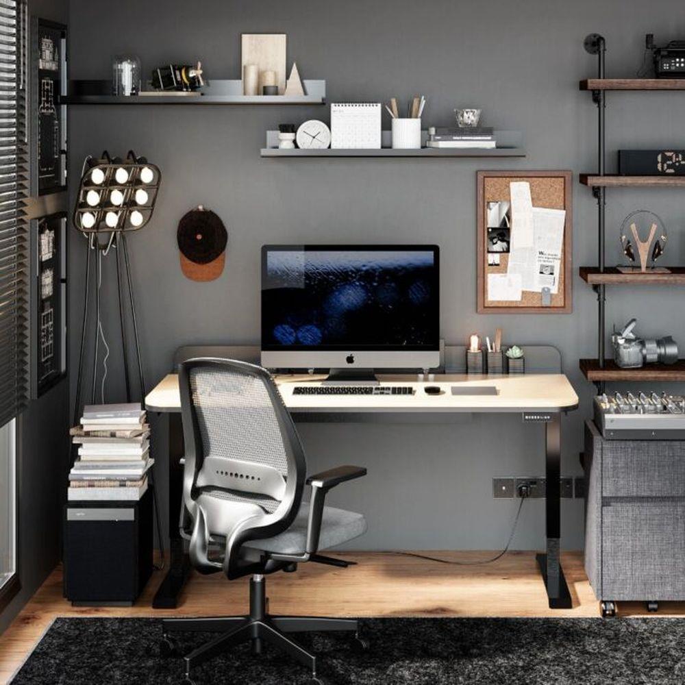 โต๊ะปรับระดับไฟฟ้า SB FURNITURE GENIO-C 19227694 120 ซม. สี MONACO OAK/ดำ