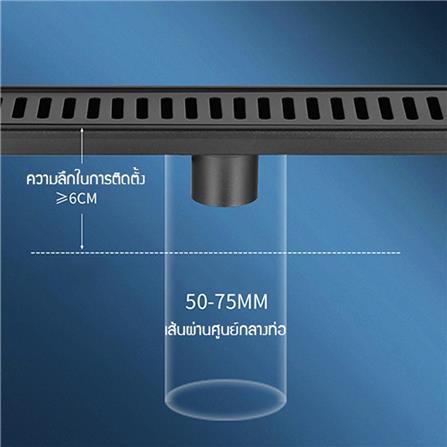 รางน้ำทิ้ง CASSA CL0169 100 ซม. สีดำ_3