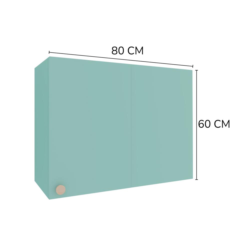 ตู้แขวนเข้ามุมขวา MJ DOT 80x60 ซม. สี PASTEL MINT