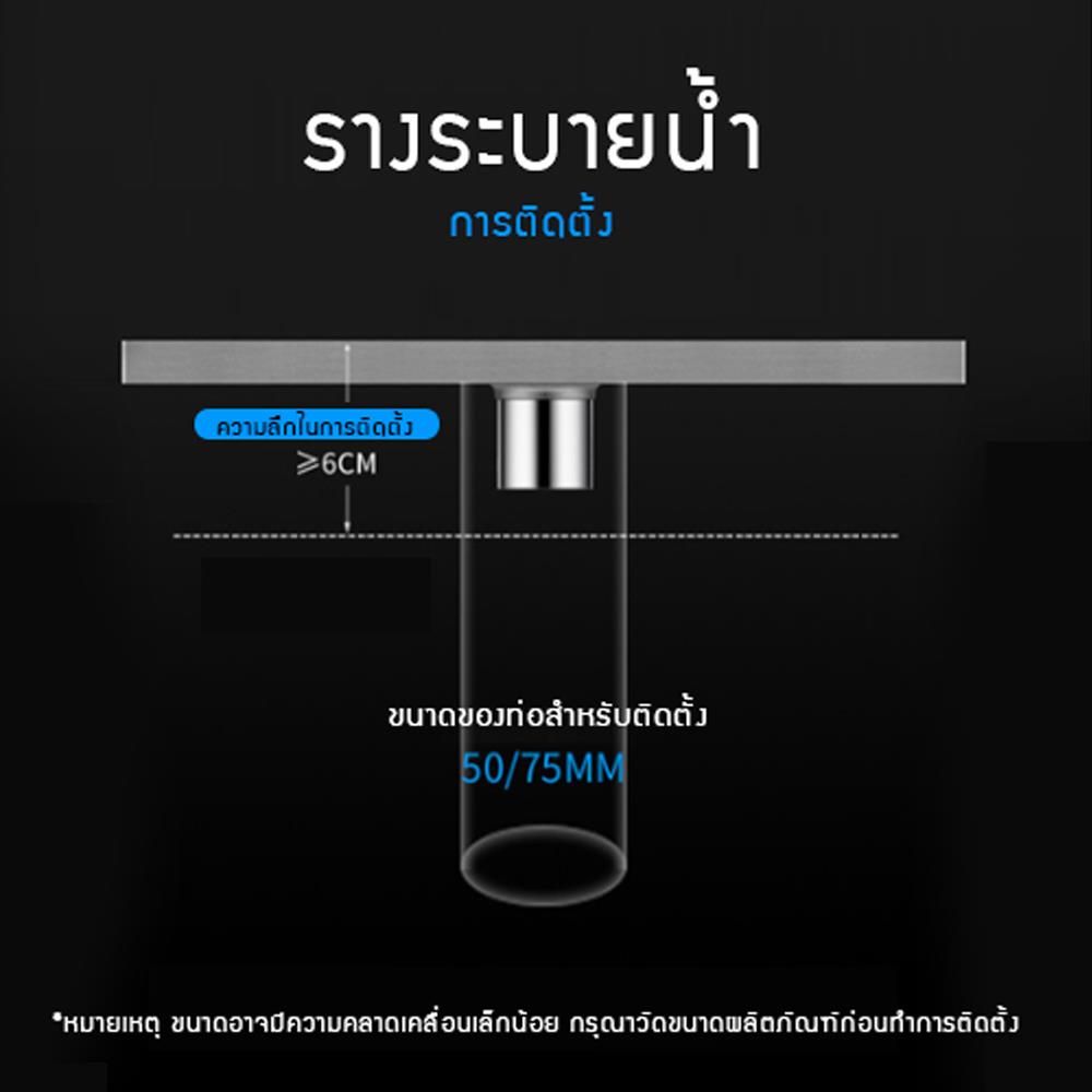 รางน้ำทิ้ง CASSA CL0173 120 ซม. สีเงิน