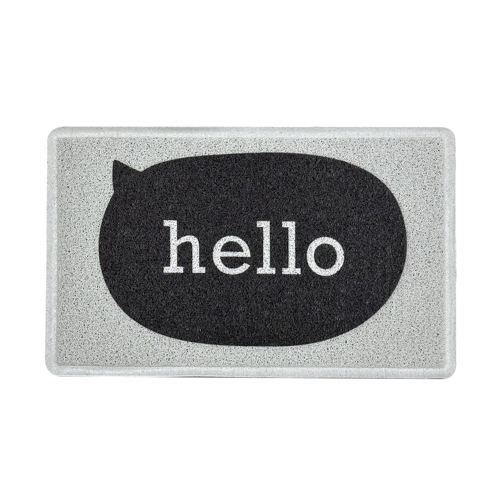 พรมเช็ดเท้าดักฝุ่น HOME LIVING STYLE SAY H. 45X75 ซม. สีเทา_0