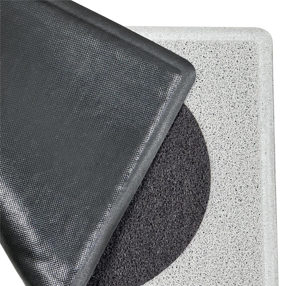 พรมเช็ดเท้าดักฝุ่น HOME LIVING STYLE SAY H. 45X75 ซม. สีเทา