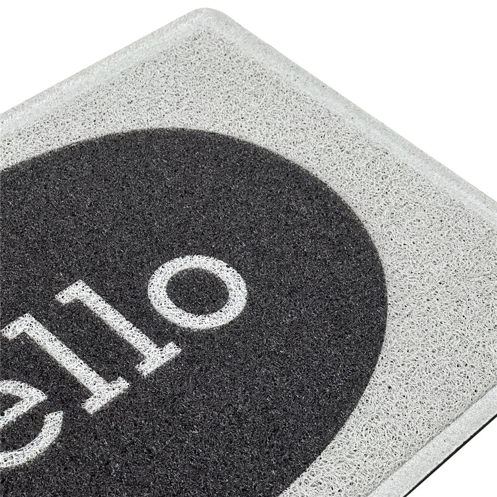 พรมเช็ดเท้าดักฝุ่น HOME LIVING STYLE SAY H. 45X75 ซม. สีเทา