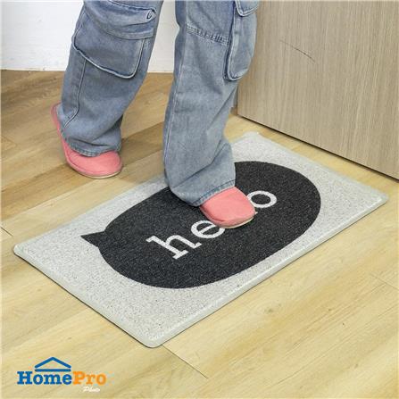 พรมเช็ดเท้าดักฝุ่น HOME LIVING STYLE SAY H. 45X75 ซม. สีเทา_7