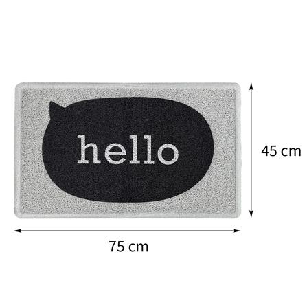 พรมเช็ดเท้าดักฝุ่น HOME LIVING STYLE SAY H. 45X75 ซม. สีเทา_9