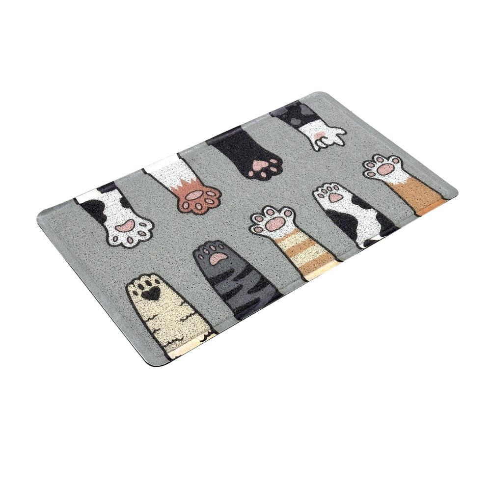 พรมเช็ดเท้าดักฝุ่น HOME LIVING STYLE PAWS 45X75 ซม. สีเทา